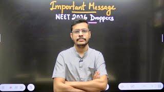 Important Message for NEET 2026 Droppers | NEET 2026 Toppers Strategy | Dr. Anand Mani