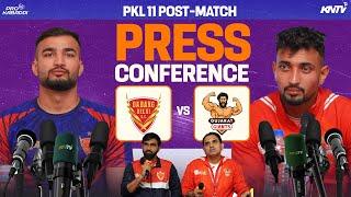 PKL 11 M65 | Dabang Delhi vs Gujarat Giants | Press Conference ft. Ashu Malik & Guman Singh