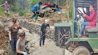 The girl and all the farmers in the village Finish the sewer section.