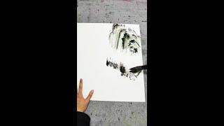 轻舟已过万重山喽！#水墨画 #禅意人生 #艺术在抖音#墨轩子 #禅画 #国画 #禅意生活
