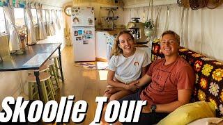 Incredible Skoolie Built by Teenagers | Saving $15,000 a year on Rent | Beautiful Modern Design