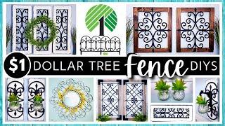 *TOP* BEST DOLLAR TREE DIYS using a GARDEN FENCE | Home Decor Ideas | High End Iron Fence Wall Decor