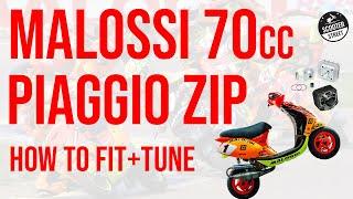 Piaggio Zip Malossi 70cc Cylinder Kit Install & Tuning - Scooter Street