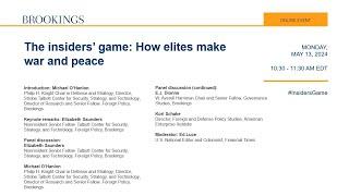 The insiders’ game: How elites make war and peace