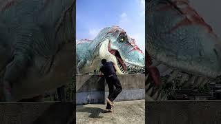 T-Rex Dinosaur Chasing In Jurasic World | Vfx Park | #youtubeshorts #shorts #vfx