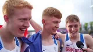 Dustin Oliver, Ben Pattison and Finley McLear after Gold, Silver and Bronze in the 800m