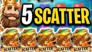 OMG I GOT 5 SCATTERS  MAX BET  BIG BASS SECRETS OF THE GOLDEN LAKE‼️