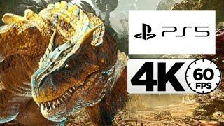 PS5 4K 60 FPS Rotten Vale Tigrex Monster Hunter World Iceborne PLAYSTATION 5