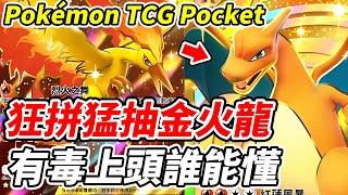 【PTCG Pocket】狂拼猛抽金火龍《有毒上頭誰能懂》朝全圖圖鑑前進的男人【平民百姓實況台】『寶可夢』『Pokémon TCG Pocket』