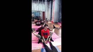 leg twisting | Chinese dance school flexibility stretching for female