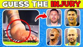 Guess the INJURY, Red Card, Sad Moments of Player  🟨 Football Quiz about Ronaldo, Messi, Neymar