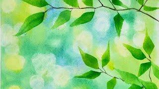 How to Create a Magical Art Piece with Watercolor Bokeh Leaves! 