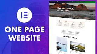 Free Elementor One Page Website Tutorial Using Hello Theme