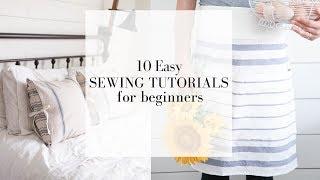 10 Easy Sewing Tutorials for Beginners | FREE ONLINE SEWING COURSE