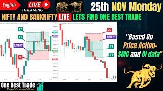 Live Nifty intraday trading | Bank nifty live trading | Live options trading | 25th NOV 2024 dhan