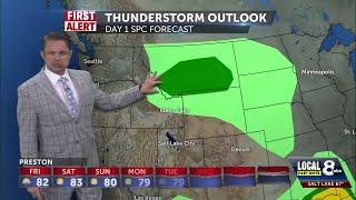 Isolated storm chance with sun and clouds and 80 - Jeff Roper - KIFI