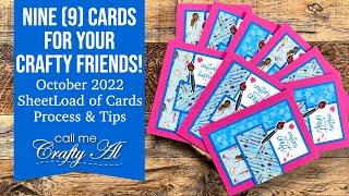 NINE (9) Quick & Easy Cards - No Scraps! October 2022 SheetLoad of Cards #SLCTOct2022