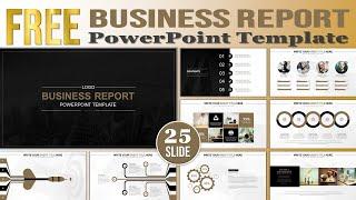 Free PPT Template Cool Business Report