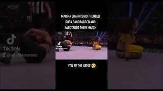 Thunder Rosa Appears to Sandbag Marina Shafir in Their AEW Women's Title Match #allelitewrestling