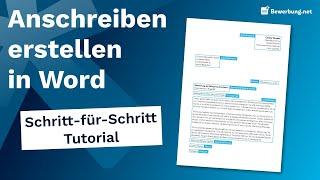 Anschreiben erstellen in Word - Schritt für Schritt Anleitung