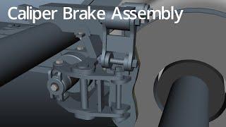 LHB bogie caliper brake assembly | #lhb bogie brake parts model