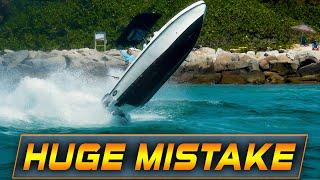 BOAT LAUNCHED! HOW TO DESTROY A BOAT AT HAULOVER INLET! | WAVY BOATS