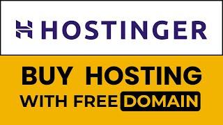 How To Buy Hostinger Hosting With Free Domain 2024 | Hostinger Free Domain | Buy Hostinger Hosting