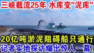 三峡截流25年水库变“泥库"，20亿吨淤泥阻碍船只通行，记者实地探访爆出惊人一幕！