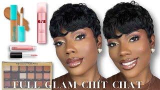 FULL GLAM MAKEUP CHIT CHAT | doughdash inspired me, Home Depot man & more