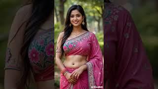 AI Model Flaunts Stunning Floral Saree Look 