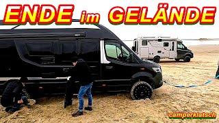 FESTGEFAHREN mit dem 4x4 WohnmobilCAMPER an der NORDSEE in NOT‼️Lakolk Strand Römö Sprinter Allrad