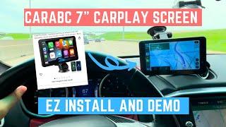 Don't Have CarPlay? Carabc 7” Wireless CarPlay / Android Auto Screen Setup and Demo