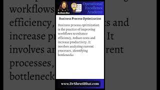 What Is Business Process Optimization ? | Boost Efficiency & Reduce Costs