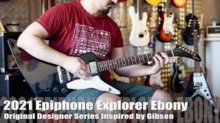 Epiphone Explorer Ebony Inspired By Gibson EMG Pickups conversion