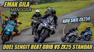 KETIKA MOTOR KONTEN DI PAKE BALAP ZX25R LAWAN BEAT GOIB DAN MOGE 600-1000CC