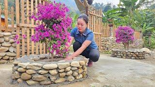 "Building a Stone Flower Garden - Harvesting Chives to Sell at the Market | Trieu Mai Huong".