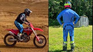 70lbs lost to stop bottoming out my 2023 CRF250R at South Fork MX. A realistic weight loss journey.