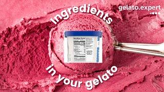 Gelato and ice cream ingredients explained