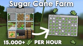 EASY 1.18 SUGARCANE FARM TUTORIAL in Minecraft Bedrock (MCPE/Xbox/PS4/Switch/PC) | No Zero-Tick