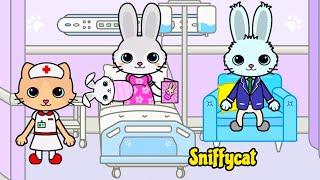 The Bunny Family and the New Baby | Yasa Pets Videos for Kids