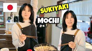 ISTRI JEPANG BIKIN SUKIYAKI !! Enak banget makan Mochi panggang di musim dingin