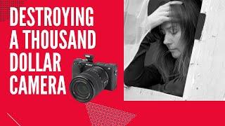 Destroying a thousand dollar camera while Skateboarding