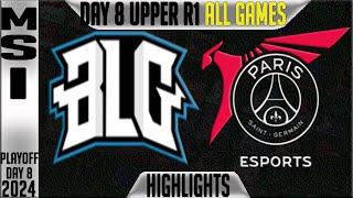 BLG vs PSG Highlights ALL GAMES | MSI 2024 Round 1 Knockouts Day 8 | Bilibili Gaming vs PSG Talon