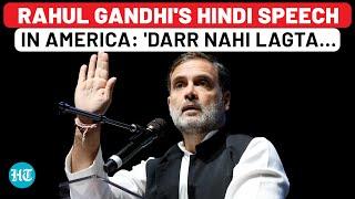 In USA, Rahul Gandhi's Hindi Jibe At PM Modi: 'People Open Car Windows, Say Ab Darr…'