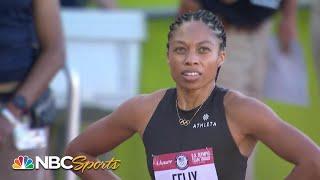 Allyson Felix 2nd in 400m semi, the ONLY Olympic veteran to make the final | NBC Sports