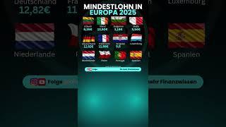 So viel Mindestlohn Europa 2025  #dividendenaktien #finanzen #dividende #etf