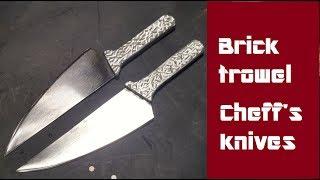 Chef knives from a brick trowel!