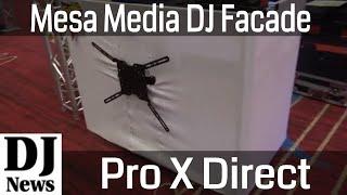 MESA MEDIA DJ Facade Table Workstation Incl. TV Mount, White & Black Scrim Set and Carry Bag