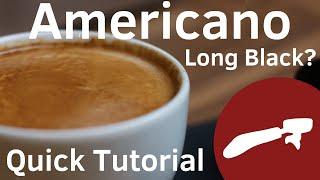 Americano | Zubereitung mit der Siebträgermaschine | Long Black (Quick Tutorial 01)