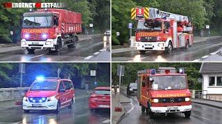 [Schweres Unwetter] Einsatzfahrten der Feuerwehr Stolberg in der Ortslage Vicht